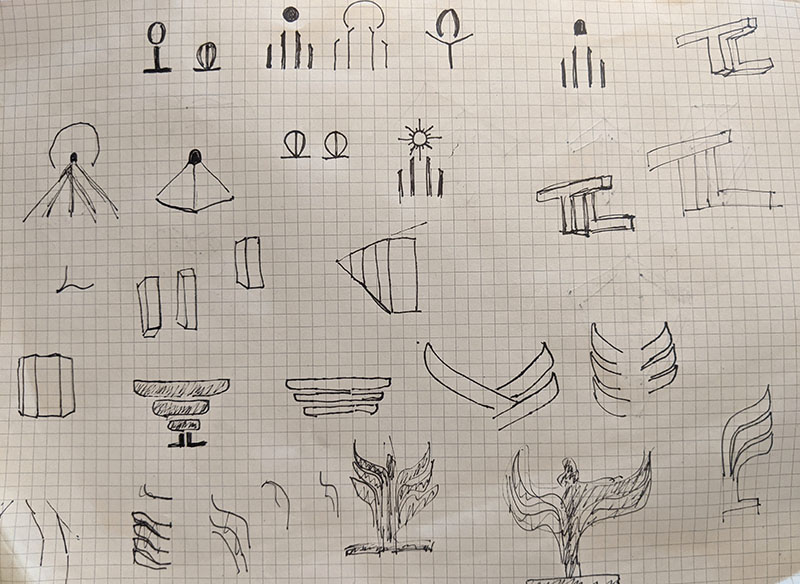 Pen and paper drawings