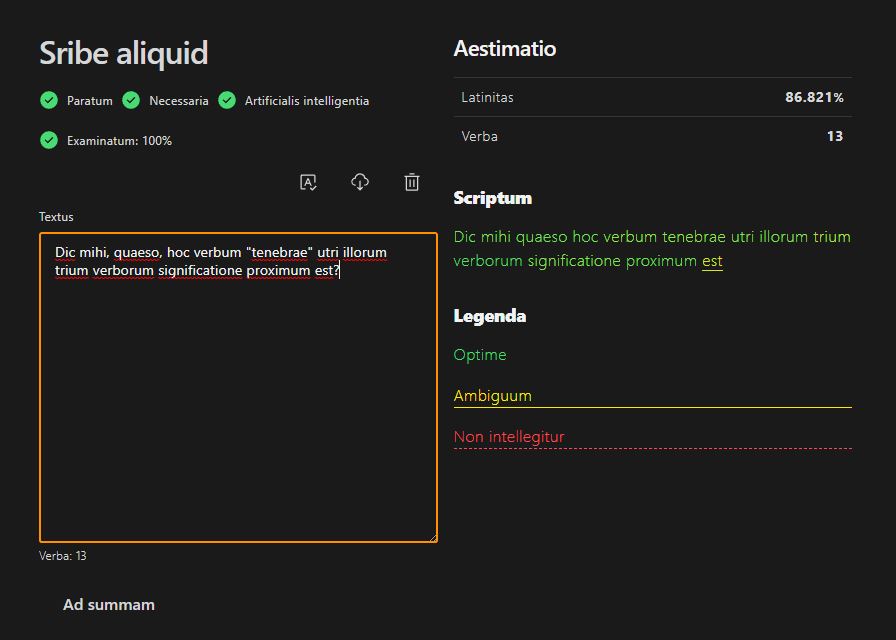 Spell checker example on TutorLatin